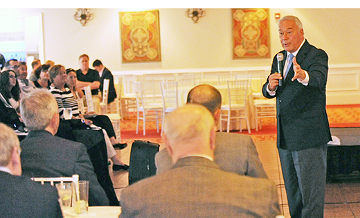 Robert Wittman, a former FBI agent specializing in art theft, shares 20 years’ worth of stories of crime and cultural artifacts to those gathered at Cherry Hill’s Woodcrest Country Club on June 2.

Photo by Alan M. Dumoff