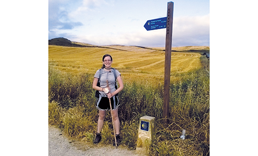 Adderly on the Camino de Santiago, or “Way of Saint James.” Making the 500-mile trek helped her discern a call to religious life.