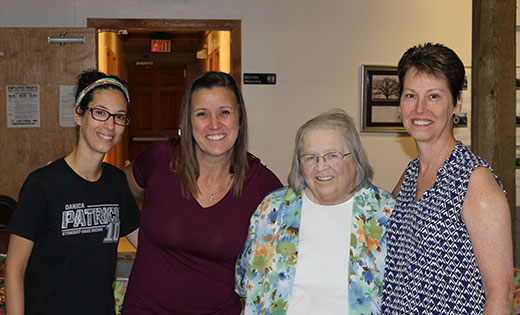 Pictured at Our Lady of the Mountains in Stanton, Kentucky, are. from left, Johannna Doukakis, Jackie Valvardi, Sister Mary Jane Kreidler and Kathy Doukakis. Saint Rose of Lima Parish in Haddon Heights holds a biannual clothing drive for the Kentucky parish.

Photo courtesy Jackie Valvardi