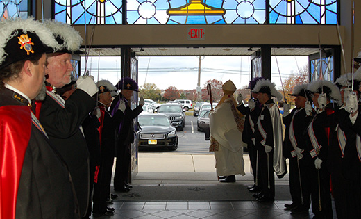 Photo by James A. McBride

The Knights of Columbus stand at attention as Bishop Dennis Sullivan closes the Holy Doors last weekend at Mary, Mother of Mercy Parish, Our Lady of Lourdes Church in Glassboro.