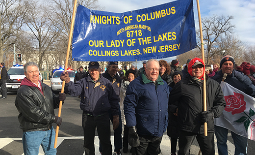Priests, seminarians and the faithful of the Diocese of Camden stand with their leader, Bishop Dennis Sullivan, at the March for Life, urging all to “Choose Life” with their steps “For Those Who Can’t.”
Photos by Alan M. Dumoff, John Kalitz, Peter G. Sánchez and Mike Walsh