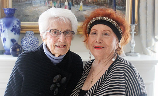 Lilla DiStanislao, left, and Rose McLaughlin were teenagers when they began working for the newly-established Catholic Charities office of the Diocese of Camden in the 1940s. The two have remained friends.

Photo by Mary McCusker