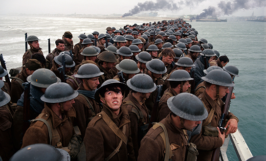 Soldiers are shown in a scene from the movie "Dunkirk."
CNS photo/Warner Bros.