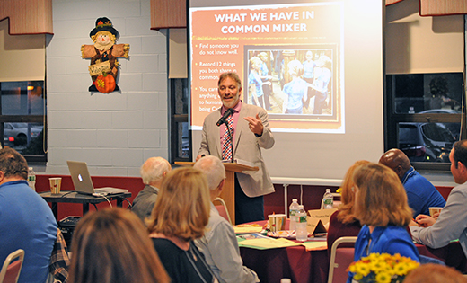 Frank Mercadante, Executive Director of Cultivation Ministries, teaches clergy, youth ministers, and catechists how to engage the new generation on Oct. 25 at Saint Katharine Drexel Parish in Absecon.

Photo by Alan M. Dumoff
