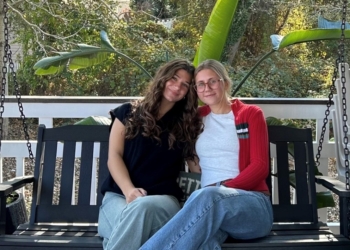 Courtesy photo
Catanese, right, poses for a photo with Eva Gulea, Firefly Gardens co-founder.