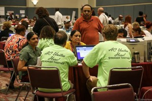 A help center in Atlantic City Convention Hall was set up to help workers who recently lost their jobs.