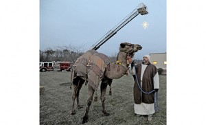 On Dec. 20, Our Lady of Perpetual Help in Galloway held their annual live Nativity to celebrate the birth of Jesus. Above, Nick Santana with his camel, Quazi, below Bethlehem’s Star. Photo by Alan M. Dumoff 