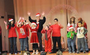 On Dec. 20, the Faith Formation Program of St. John of God Community Services in Westville Grove held their Christmas Spectacular in the Archbishop Damiano School gym. Above, the live Nativity with Santa Claus. Below, the Tomettes Ensemble. St. John of God provides educational, therapeutic and vocational programs for people with disabilities. Photos by Alan M. Dumoff 