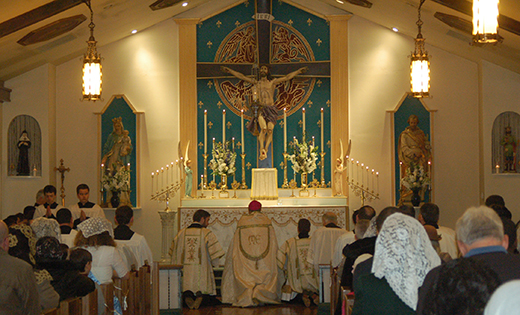 Bishop Dennis Sullivan celebrated Candlemas, the feast of the presentation of Our Lord, at Mater Ecclesiae in Berlin on Feb. 2.

Photo by Peter G. Sánchez