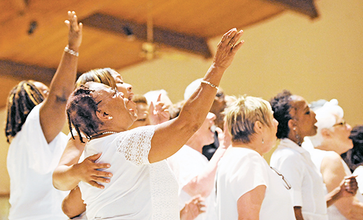 Members of the Sacred Heart Choral Ensemble of Detroit, Mich., perform at St. Charles Borromeo Church, Sicklerville, on July 10, 2015.  The Black Catholic Ministry Commission of the Diocese of Camden helped promote and sponsor the event.

Photo by Alan M. Dumoff, ccdphotolibrary.smugmug.com