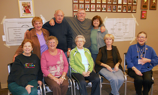 Graduates of the Take Control of Your Health class, part of Health Ministry at Incarnation Parish, Mantua, pose for a photo in August 2014. The six-week class is taught by two registered nurses.