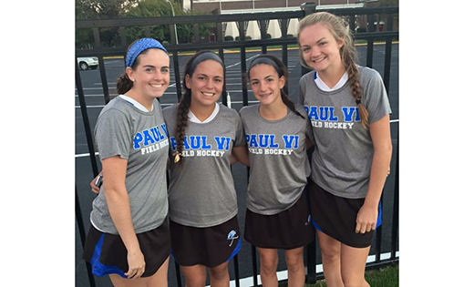 Field Hockey is a family affair for four Paul VI High School, Haddon Township cousins, who all play together: Grace Donnelly (Class of 2016); Jacqueline Knapp (2017); Julia Bruno (2019); and MaryKate Donnelly (2018).