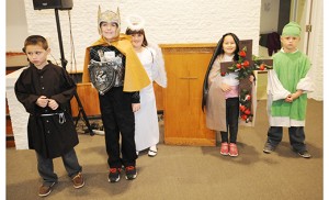 Children dressed as their favorite saints during the All Saints Day Faith Festival Nov. 1 at Mary Mother of Mercy Parish, Glassboro. Photo by Alan M. Dumoff