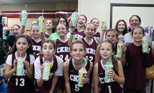 Christ the King’s Middle School field hockey team celebrated with 7-11 Slurpees after defeating Haddonfield's Varsity and JV teams on Oct. 9.