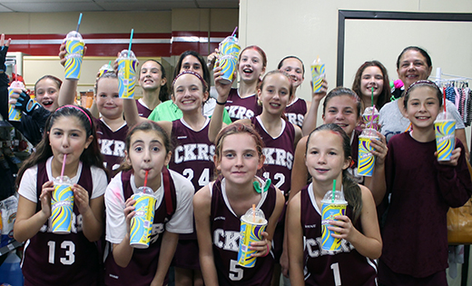Christ the King’s Middle School field hockey team celebrated with 7-11 Slurpees after defeating Haddonfield's Varsity and JV teams on Oct. 9.