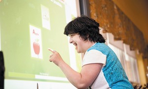 A student at Archbishop Damiano School, Westville Grove, expresses her joy during a learning session. The school is part of St. John of God Community Services, a nonprofit, non-sectarian agency that provides educational, therapeutic and vocational programs for people with disabilities, community childcare, inclusive preschool, and grant-funded job services for people with barriers to employment. St. John of God celebrated its 50th anniversary on Nov. 6 with an anniversary gala at Auletto Caterers in Deptford Township.