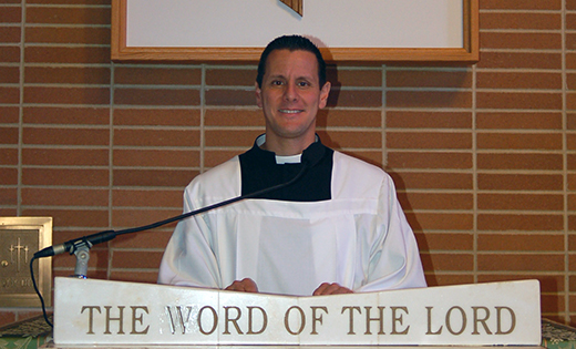 Steve Bertonazzi speaks at St. Padre Pio Parish, Vineland.

Photo by James A. McBride