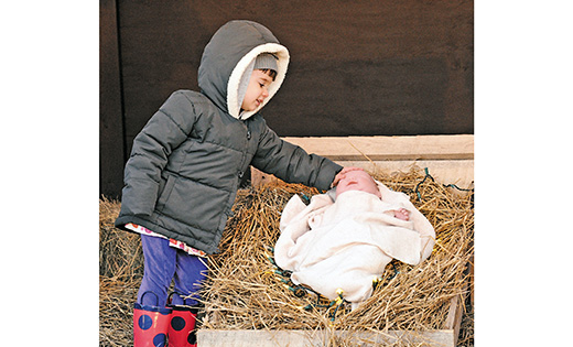 On Dec. 19, a live nativity came to Galloway for the sixth consecutive year, at Our Lady of Perpetual Help. The Nativity Star, Quazi the Camel and even Saint Nicholas all made appearances at the family event. Top photo, a child touches a doll representing the baby Jesus. Below, the Dance Forum Group of Smithville performs for the season.

Photos by Alan M. Dumoff, more photos ccdphotolibrary.smugmug.com