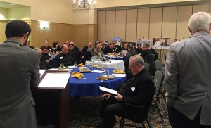 Bishop Dennis Sullivan, some 50 priests and a good number of local rabbis came to Lions Gate in Voorhees on Dec. 16 to celebrate the 50th anniversary of Nostra Aetate, the Second Vatican Council document that initiated our church’s outreach to non-Christian religions.