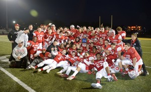 7th is heaven for the football team of Saint Joseph High School in Hammonton. The Wildcats defeated Hudson Catholic 19-6 last Sunday at Rowan University, for their 7th straight state non-public title, and 18th non-public state title since 1993. Photo by Paul Sacco, Sr.