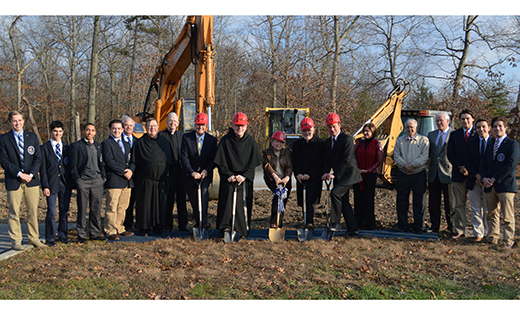 On Dec. 9, St. Augustine Prep, Richland, hosted a groundbreaking for the Vincent L. Buondonno Administrative Building on campus. The new building will house administrative offices, academic spaces, and the Anthony Spina Heritage Room to celebrate the people who have helped shape St. Augustine Prep. The Vincent L. Buodonno Administrative Building is the result of a charitable gift from Rose Davis made in the memory of her brother. It will sit on the east side of campus directly opposite the Louis and Josephine Buondonno Forum. Work on the new access road will be complete by the end of this calendar year. The building is set to be opened by the fall of 2016.