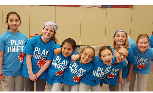 Cape Trinity Catholic’s fourth grade students enjoyed a “Unified Game Day with Special Olympics” at the Wildwood Convention Center, with students from other Wildwood-area schools and Cape May Special Services.