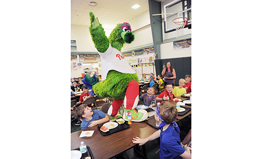 The Phillie Phanatic visits Bishop McHugh Regional School, Cape May Court House, on May 27.

Photo by Alan M. Dumoff, ccdphotolibrary.smugmug.com