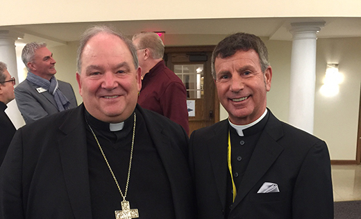 Father Wallace with Archbishop Bernard Hebda of Saint Paul Minneapolis at the National Workshop on Christian Unity 2017 earlier this month in Minneapolis.