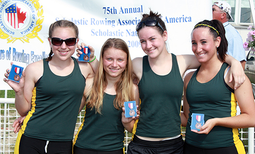 The 2009 Senior Varsity Crew Team of Our Lady of Mercy Academy, Newfield — Abigail Kazan Abbot, Isabella Iezzi, Mary Golden and Gina Marie Hartman — will be inducted into the school’s Hall of Fame.