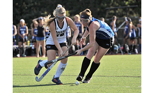 In girls field hockey, Bishop Eustace, Pennsauken, scored a 10-2 victory in a home match against Paul VI High School, Haddonfield, on Oct. 10.

Photo by Alan M. Dumoff