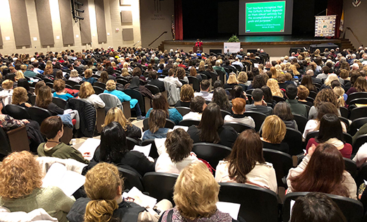 Photo by Mike Walsh
More than 600 teachers from Catholic elementary and secondary schools in the Diocese of Camden attended the gathering.
