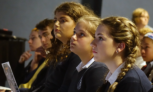 Wildwood Catholic students pray for those lost in the Feb. 14 Parkland, Florida, shooting. South Jersey Catholic high schools observed the student-led National Walkout with prayer services and processions.