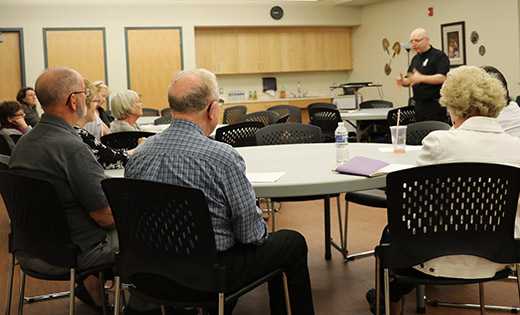 Photo by Mary McCusker

Father John Stabeno of Catholic Charities’ Addiction Healing Ministry speaks to people at Christ Our Light Parish, Cherry Hill, about developing a diocesan-wide ministry, with a parish level focus, to help individuals with addiction problems.