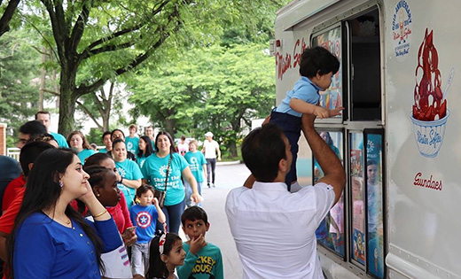 Mister Softee joined the event, serving ice cream to over 100 attendees who attended the celebration.

Photos by Mary McCusker