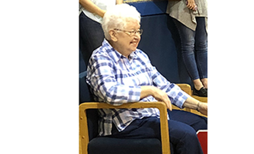 Saint Rose of Lima School, Haddon Heights, surprised crossing guard Elizabeth King with a grand send-off on Sept. 28, the day she retired after 17 years at the crosswalk. Below, King is interviewed by local media.


Photos by Mary Beth Peabody