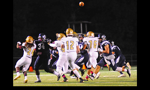 On the gridiron Oct. 12, home team Saint Augustine Prep, Richland, outplayed Holy Spirit, Absecon, 27-14.

Photo by Alan M. Dumoff