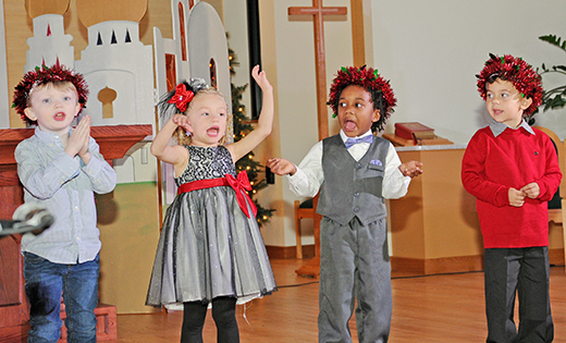 Pre-K children perform at the Christmas show at Saint Vincent de Paul Regional School, Mays Landing, on Dec. 12.

Photo by Alan M. Dumoff