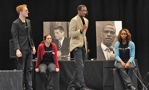 Part of the Catholic Schools Week celebration at Saint Mary School in Williamstown was the Walnut Street Theatre Touring Outreach Company’s performance of the educational civil rights story “Freedom Riders” for grades 5-8 on Jan. 25.



Photo by Alan M. Dumoff