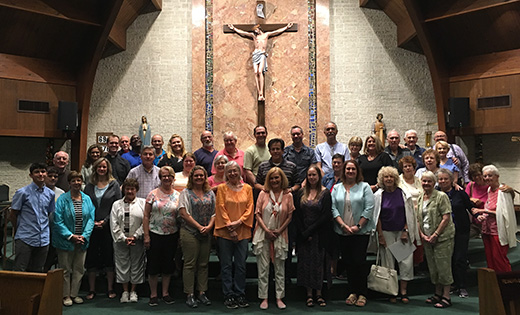 The leadership team at Saint Elizabeth Ann Seton Parish, Absecon, has grown to 60 members. The group spends a sizable amount of time at the beginning of each meeting in deep prayer.