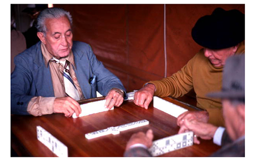 Cuban American men playing dominoes in Little Havana Miami, Florida