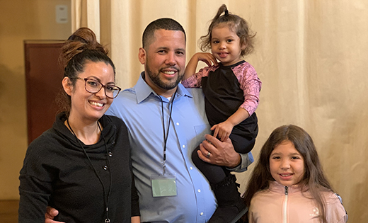 Julio Diaz, pictured with his family, was a delegate at the Convocation of Catholic Leaders: The Joy of the Gospel in Atlantic City in March and has since worked to involve more people into missionary discipleship.