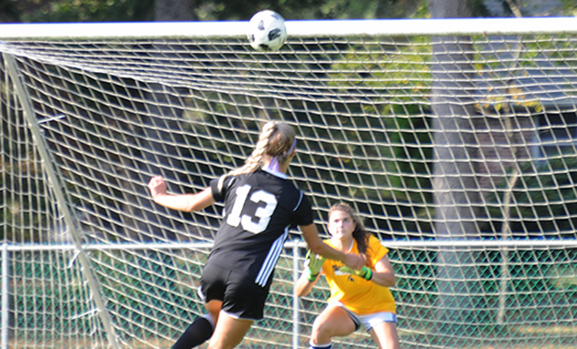 It’s a showdown at the Our Lady of Mercy Academy game on Sept. 23. The Newfield team’s strong defense prevailed against Holy Spirit High School, Absecon, earning them a 2-1 win.

Photo by Alan M. Dumoff