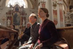 August Diehl and Valerie Pachner star in a scene from the movie "A Hidden Life." The Catholic News Service classification is A-II -- adults and adolescents. The Motion Picture Association rating is PG-13 -- parents strongly cautioned. Some material may be inappropriate for children under 13. (CNS photo/Fox) See MOVIE-REVIEW-HIDDEN-LIFE Dec. 17, 2019.