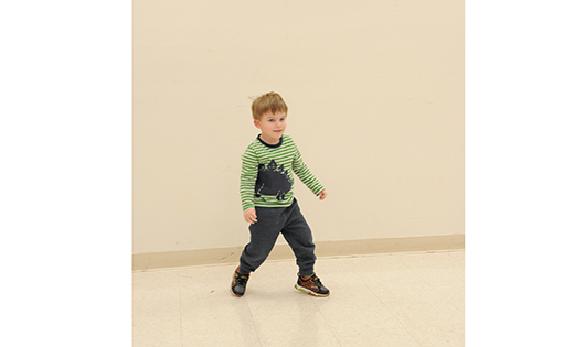 Young Antonio Ehrenworth, above, dances at the talent show held Feb. 7 at Saints Peter and Paul Parish in Turnersville. The annual event is one of a number of family/intergenerational events the parish regularly sponsors.