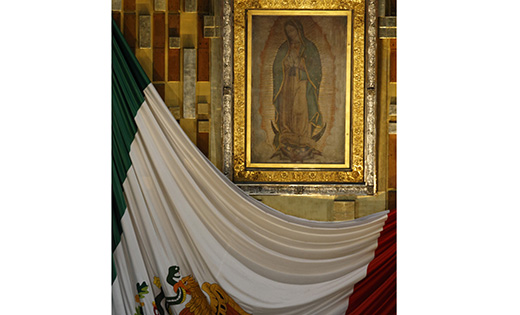 This 2016 file photo shows the original image of Our Lady of Guadalupe in the Basilica of Our Lady of Guadalupe in Mexico City.

(CNS photo/Paul Haring)
