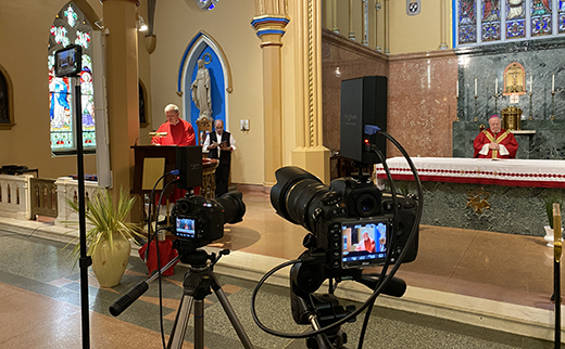 Palm Sunday Mass is livestreamed from the Cathedral of the Immaculate Conception, Camden.

Photo by Mike Walsh