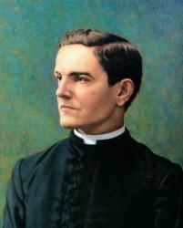 Pope Francis has approved a miracle attributed to the intercession of Father Michael McGivney, founder of the Knights of Columbus, clearing the way for his beatification. Father McGivney is pictured in an undated portrait. (CNS file photo) See POPE-MIRACLE-MCGIVNEY May 27, 2020.