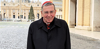 Cardinal Kurt Koch, president of the Pontifical Council for Promoting Christian Unity, poses for a photograph at the Vatican Dec. 4, 2020, after the presentation of the new document, "The Bishop and Christian Unity: An Ecumenical Vademecum." (CNS photo/Cindy Wooden)