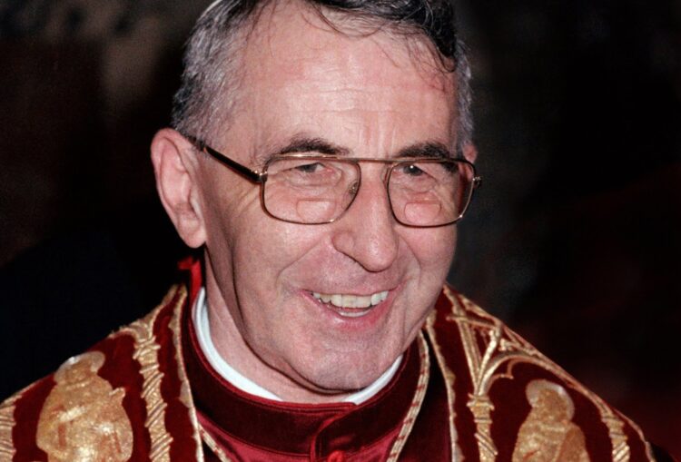 Pope John Paul I, who served as pope for 33 days in 1978, is seen in this photo released by the Vatican Dec. 7, 2010, to highlight the restoration of its photo archive. In an April 28 statement, the John Paul I Vatican Foundation announced the recovery of a collection of the late pope's writings. (CNS photo/L'Osservatore Romano)