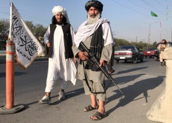 Taliban fighters stand outside the Interior Ministry in Kabul, Afghanistan, Aug. 16, 2021. During his Angelus address Aug. 15, Pope Francis expressed his concern for Afghanistan amid the Taliban's control of the country. (CNS photo/Reuters)